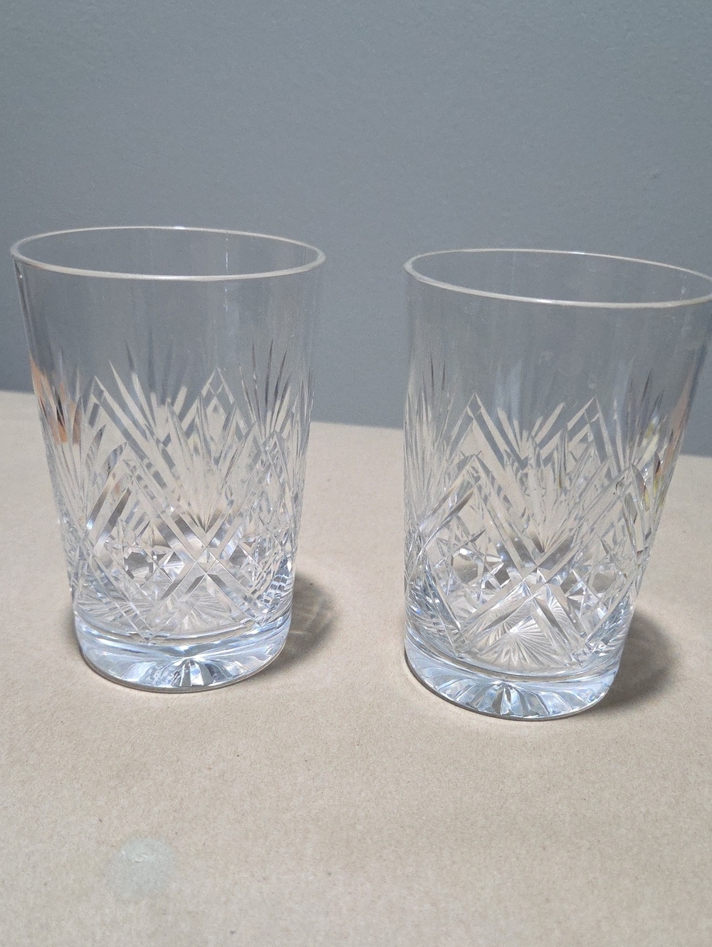 Vintage Thomas Webb "St Andrew" Pattern Crystal Glasses